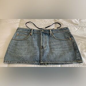 New New Alexander Wang MINI SKIRT PRESTYLE DIAMANTE CHARM Sz 29